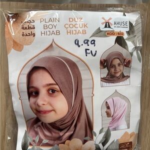 2x New Plain Boy Hijab - Brown and Green